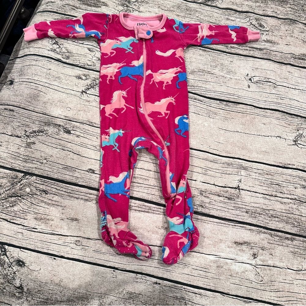 Hatley Baby Unicorn Print Sleeper, Organic Cotton Size 9-12 Months